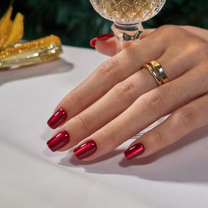 FESTIVE RED - PRESS ON NAILS
